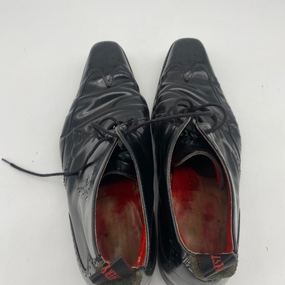 Jeffrey West Handmade in England Black Brogue Boots - Picture 4 of 8